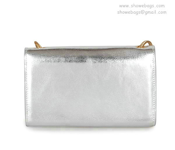YSL mini monogramme cross-body shoulder bag 326076 silver